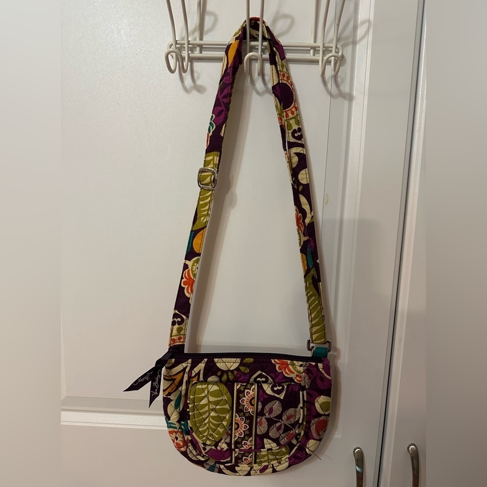 Vera Bradley Lizzy Plum Crazy Little Hipster Crossbody Purse / Bag